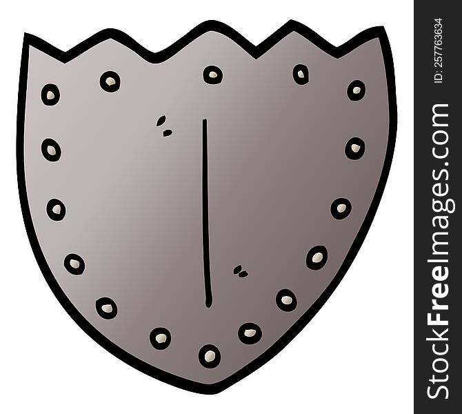 vector gradient illustration cartoon shield