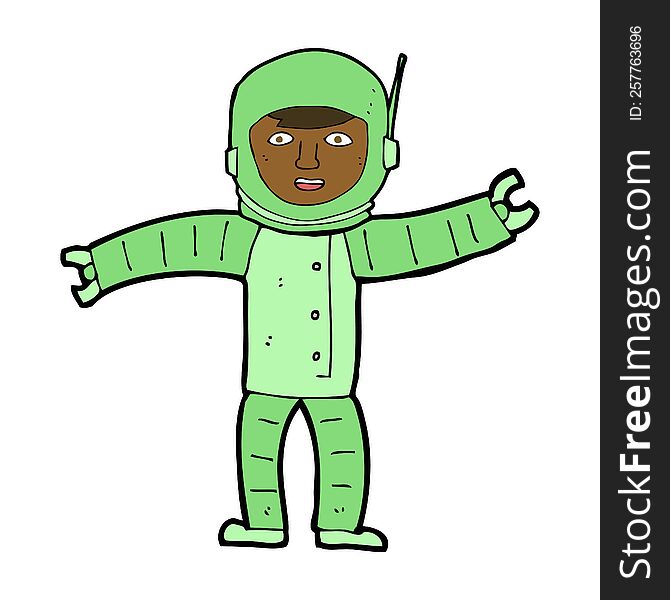 cartoon space man