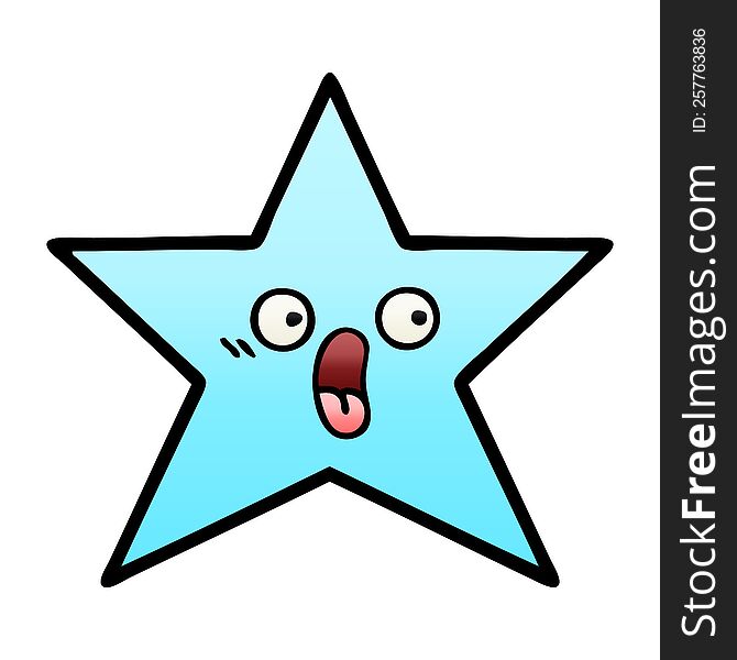 gradient shaded cartoon of a star fish