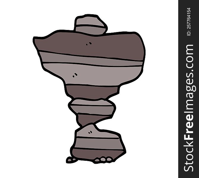 cartoon doodle of stacked stone