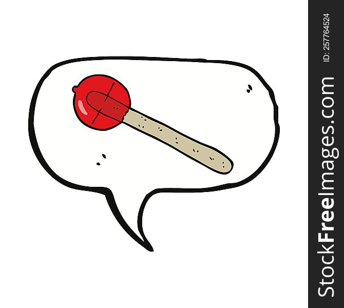 Cartoon Lollipop With Speech Bubble