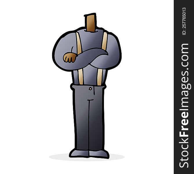 Cartoon Body With Folded Arms (mix And Match Cartoons Or Add Own Photos