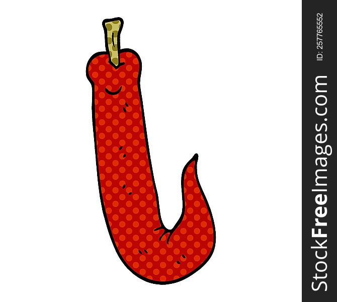 Cartoon Doodle Red Hot Chilli Pepper