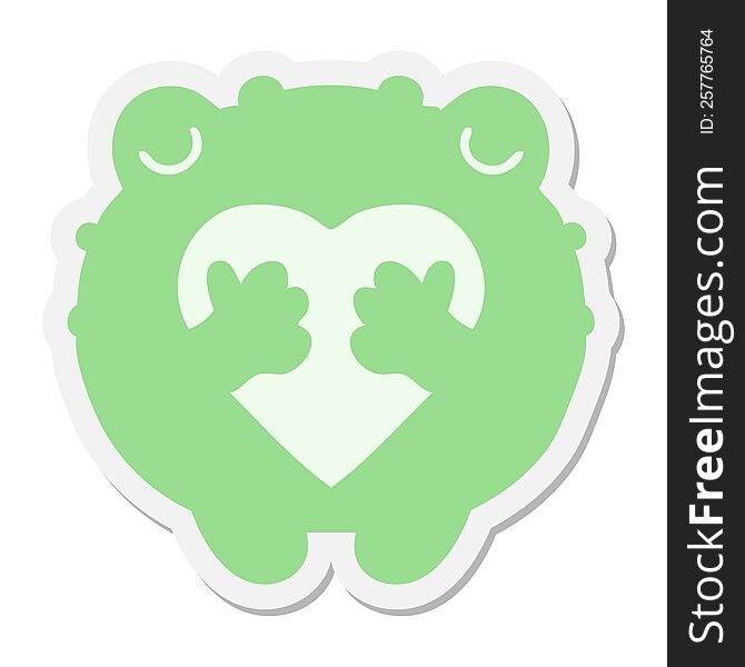 frog in love sticker