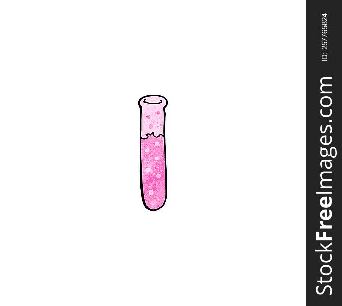 cartoon pink test tube
