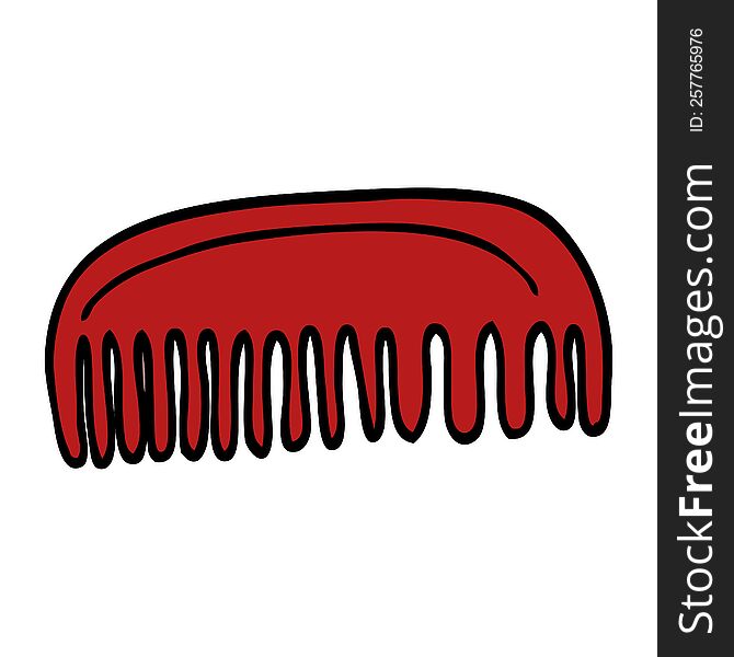 Cartoon Doodle Plastic Comb