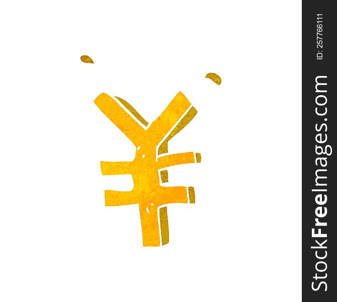 Cartoon Yen Symbol