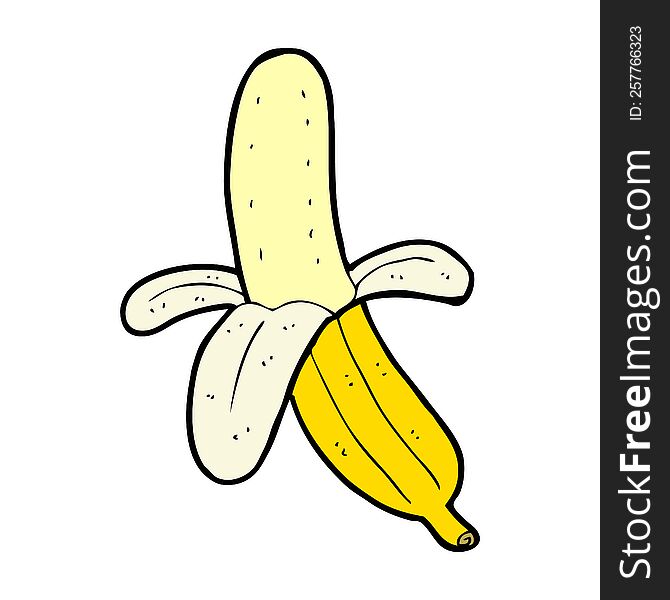 Cartoon Peeled Banana