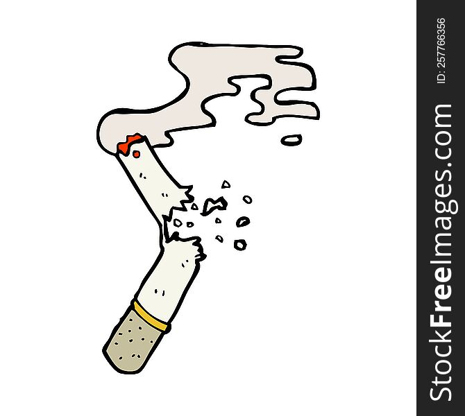 Cartoon Broken Cigarette