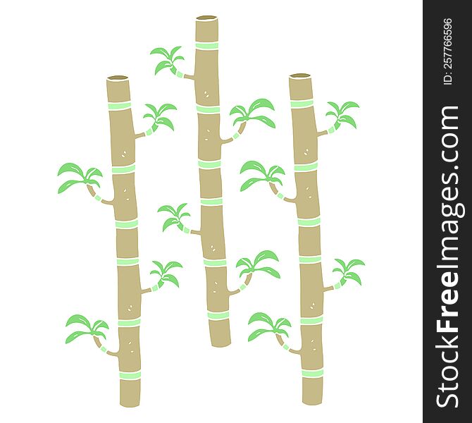 flat color illustration of bamboo. flat color illustration of bamboo