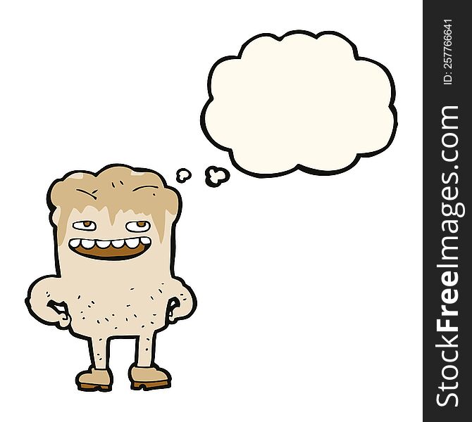 cartoon bad tooth with thought bubble