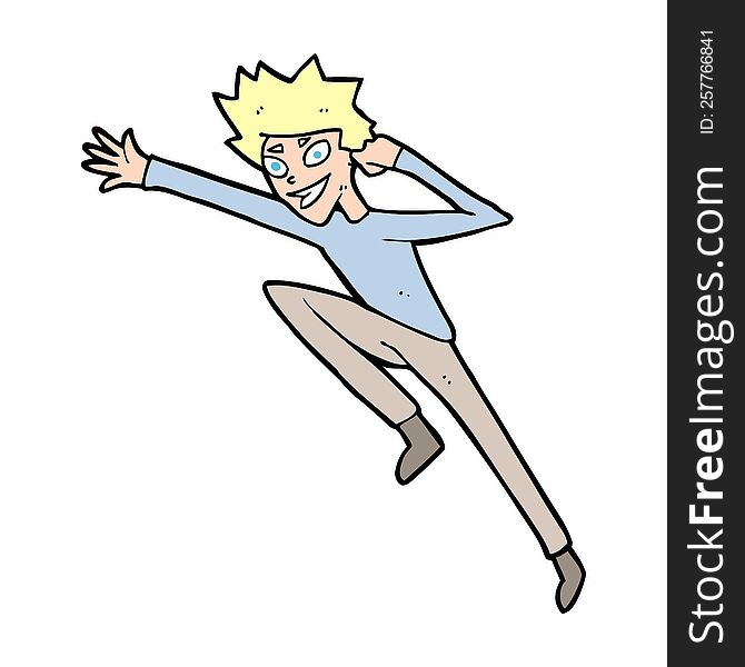 cartoon jumping man