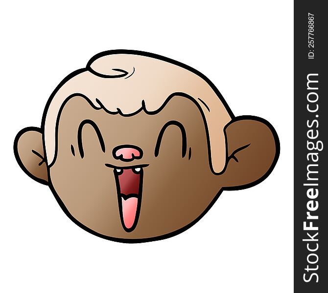 cartoon monkey face. cartoon monkey face