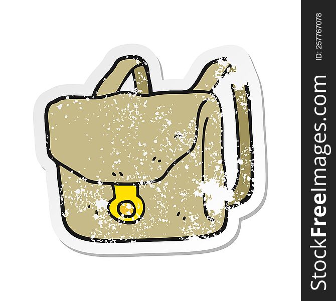 retro distressed sticker of a cartoon backpack