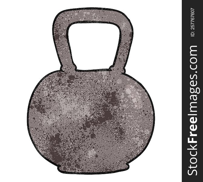 textured cartoon kettle bell weight