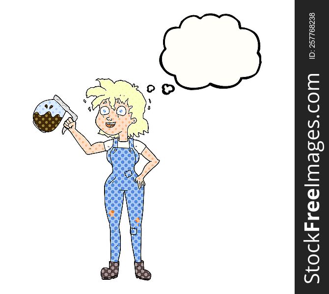 too much coffee thought bubble cartoon
