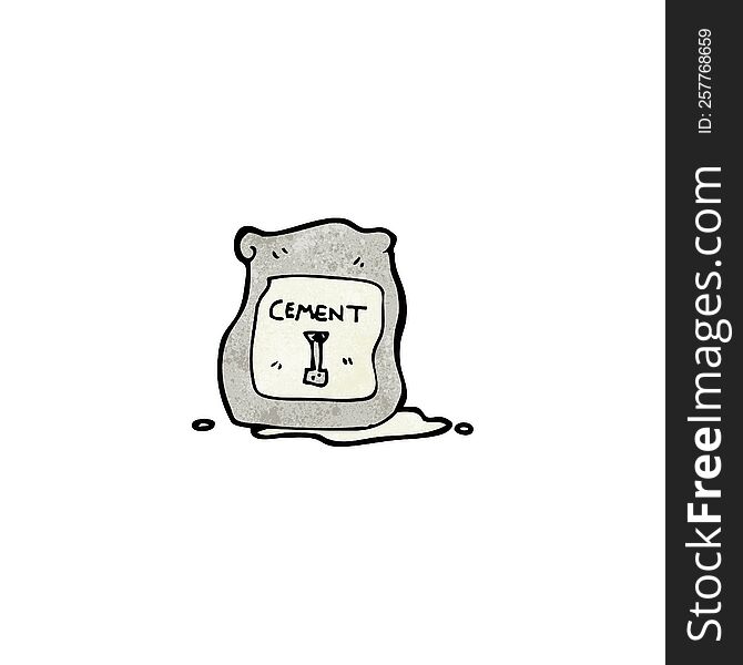 Cartoon Bag Of Cement