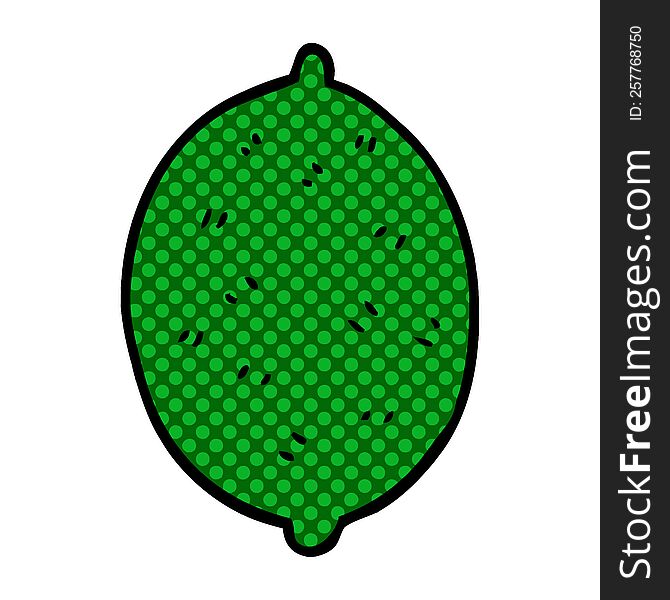 Cartoon Doodle Lime Fruit