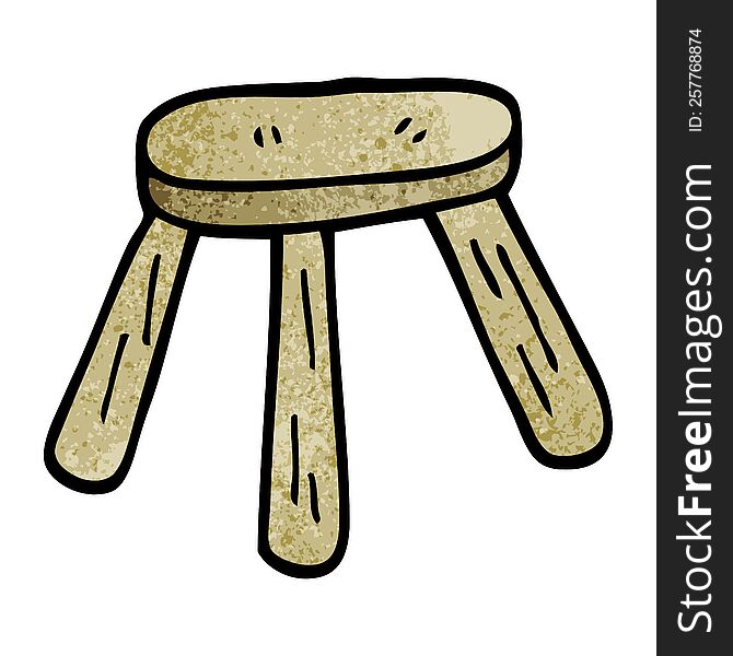 cartoon doodle of a wooden stool