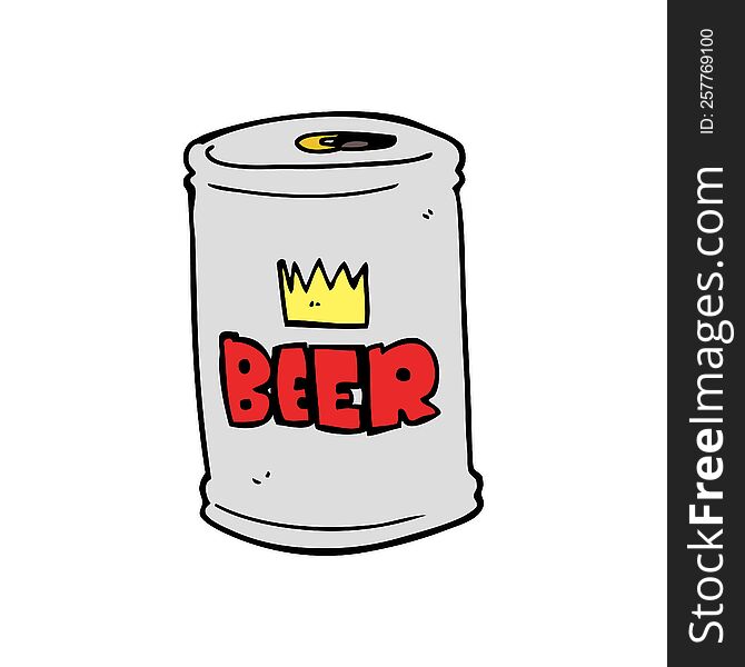 Cartoon Beer Can