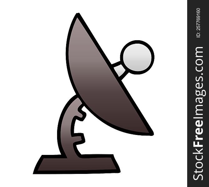 gradient shaded cartoon satellite dish