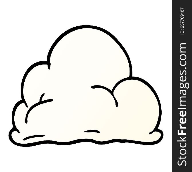 cartoon doodle fluffy white clouds