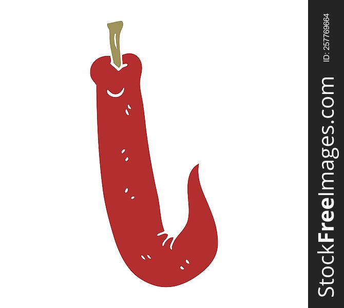 cartoon doodle red hot chilli pepper