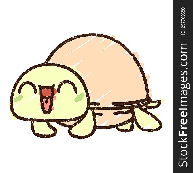 Happy Turtle Chalk Drawing