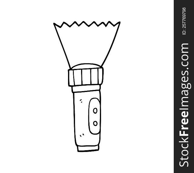 line drawing cartoon electric torch