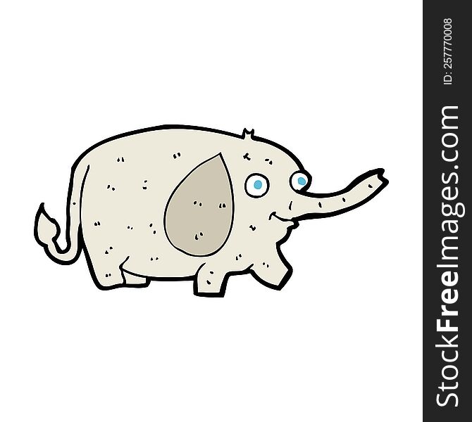 cartoon funny little elephant