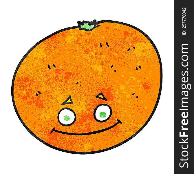 Textured Cartoon Orange