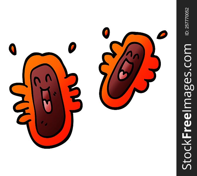 cartoon doodle blood cells