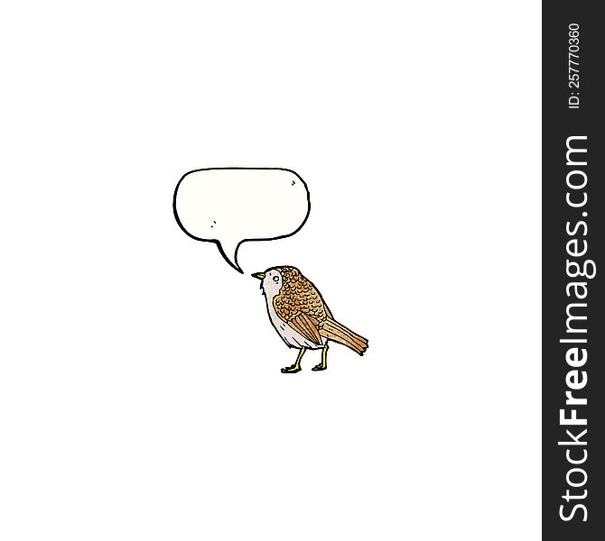Bird Illustration With Speech Bubble