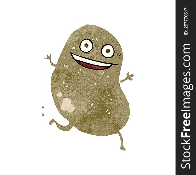 Retro Cartoon Potato Running