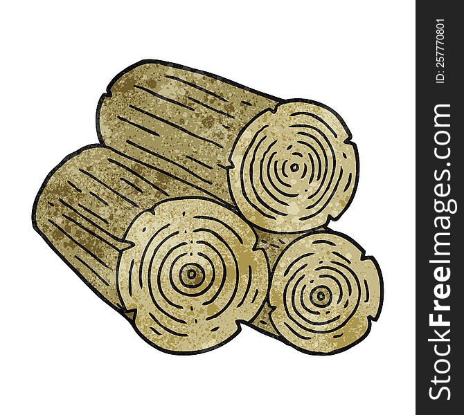 textured cartoon logs