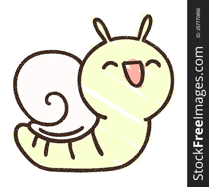 Cute Snail Chalk Drawing