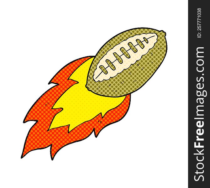 cartoon flying football