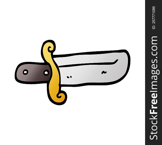 vector gradient illustration cartoon small dagger