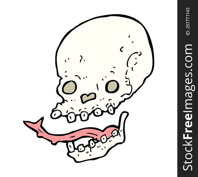 Cartoon Spooky Skull