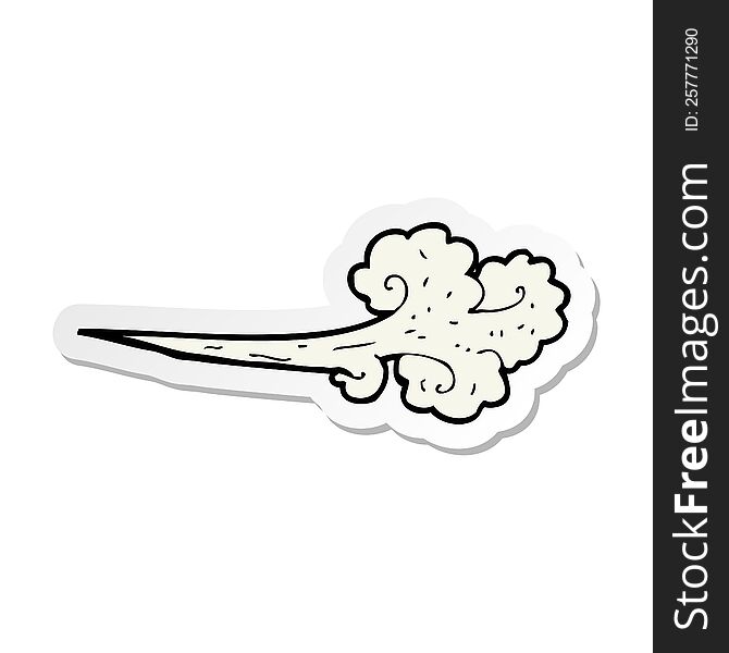 sticker of a cartoon gust of wind