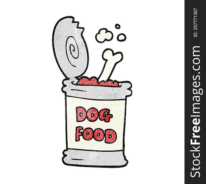Textured Cartoon Dog Food