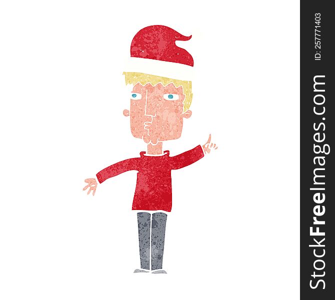 Cartoon Man Ready For Christmas