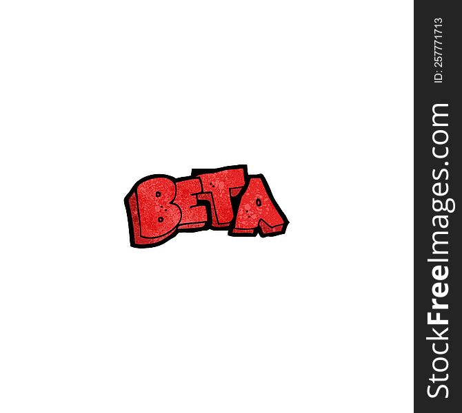 cartoon beta test symbol