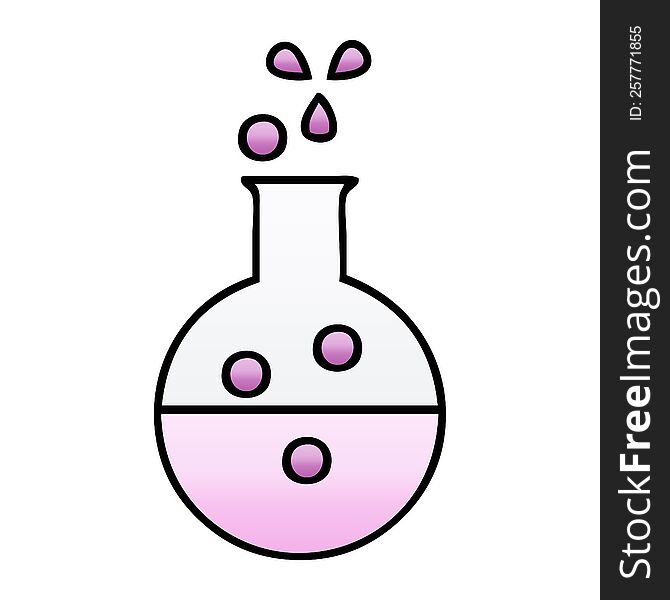 gradient shaded cartoon of a chemistry tube