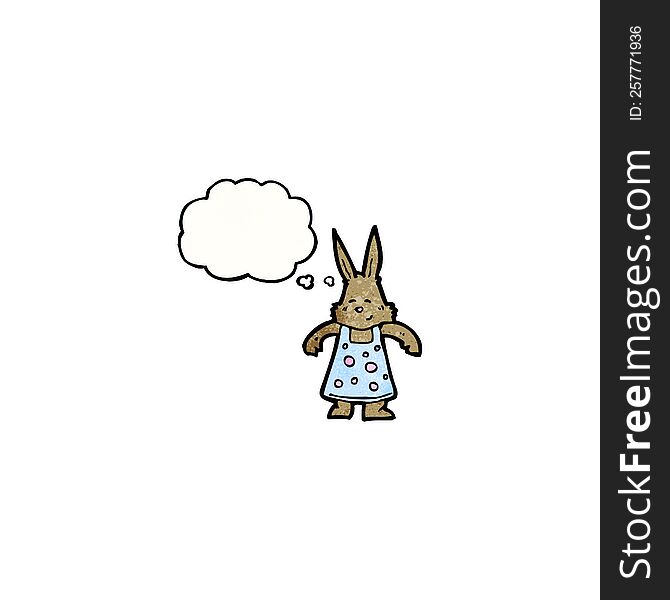 cartoon rabbit in dress