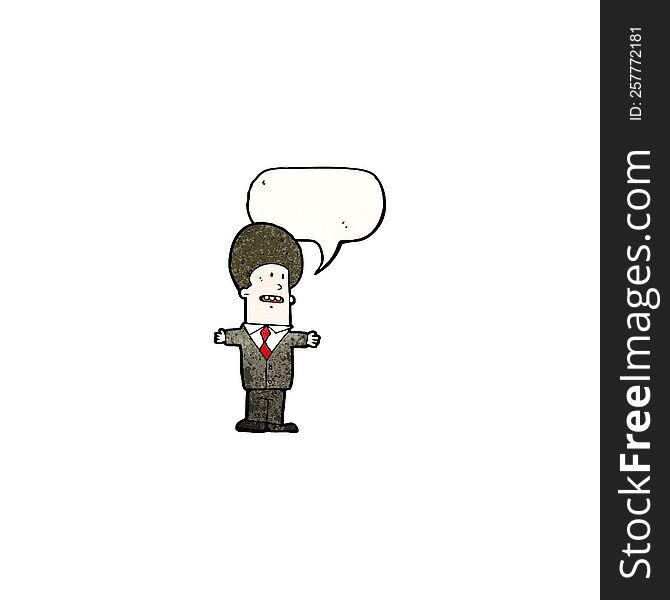 cartoon businessman talking