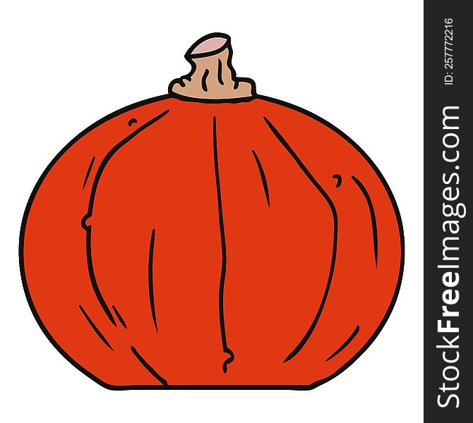 hand drawn cartoon doodle of a pumpkin