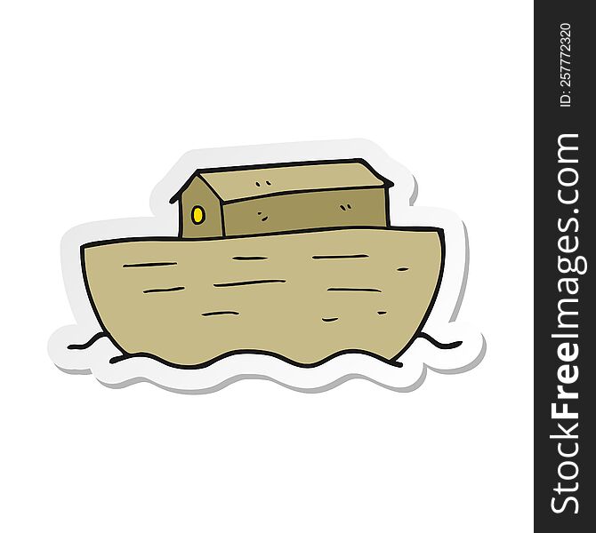 sticker of a cartoon noahs ark