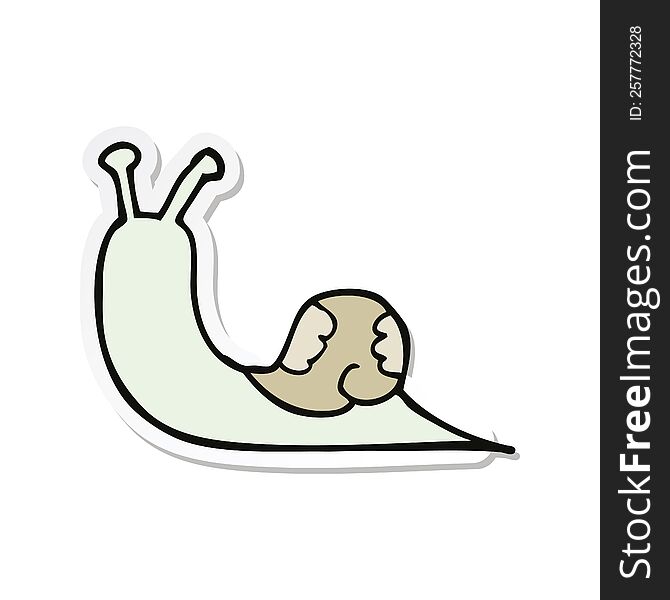 sticker of a cartoon snail
