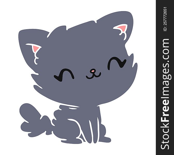 cartoon cute kawaii fluffy cat